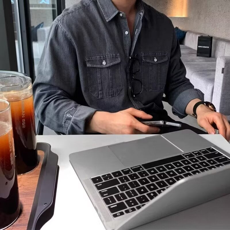 STOCK-Men's Denim Hong Kong Style Trendy Long-Sleeve Jacket Shirt
