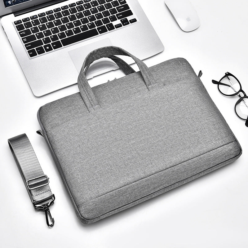 Black 15.6 Inch Waterproof Laptop Shoulder Bag Business Office Bag