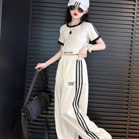 Girls’ Summer Sports Suit Trendy Casual Shorts Set – Summer Kids Fashion Nepal | Tudoholic