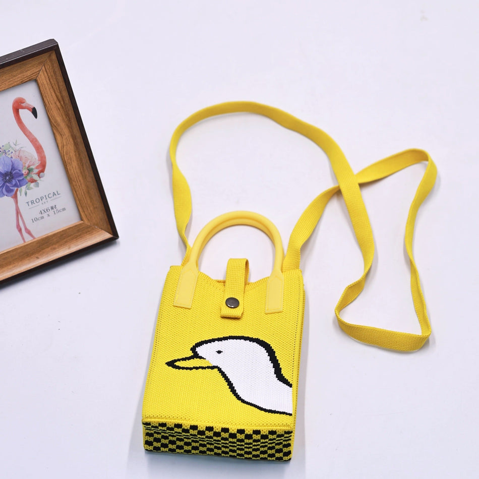 Knitted Silicone Women’s Crossbody Phone Bag