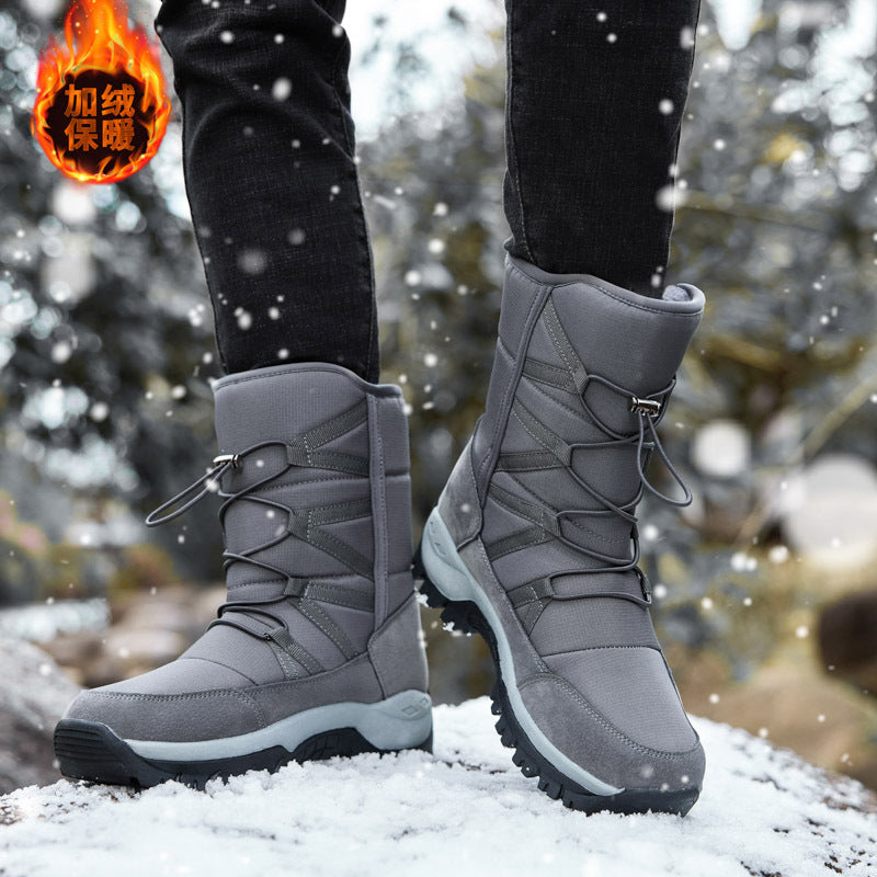 Men’s Snow Boots – Warm Winter Hiking Cotton Shoes