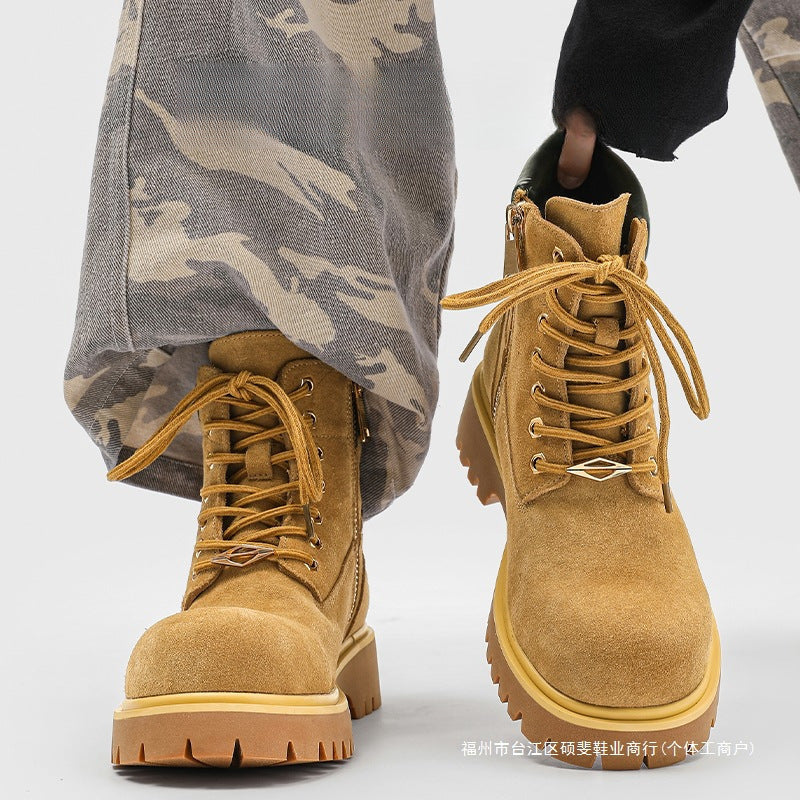 Rhubarb Winter Casual Mid-Top Outdoor Hiking Work Boots Men!