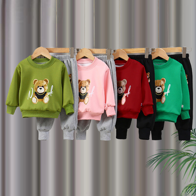 2024 Kids’ Korean Style Spring & Autumn Two-Piece Suit