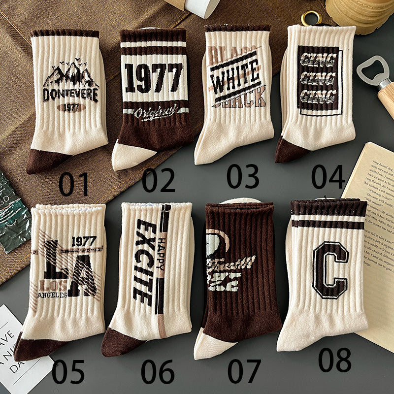 Men’s Retro Sports Crew Socks – Pack of ( 5 or 8 )Pairs