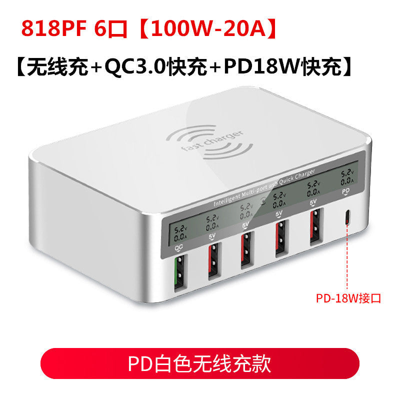 Multi-Port USB Fast Charger | Smart Display Charging Hub