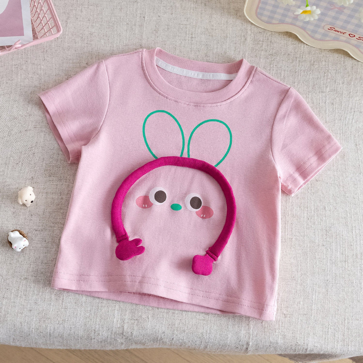 Girls 3D Cartoon Cotton T-Shirt – Cute Summer Top – T-Shirts – Image 7