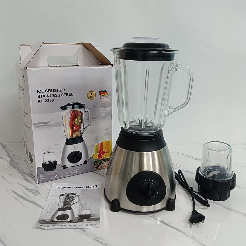 Y66 Mixer – Double Glass & Stainless Steel Grinding Cup