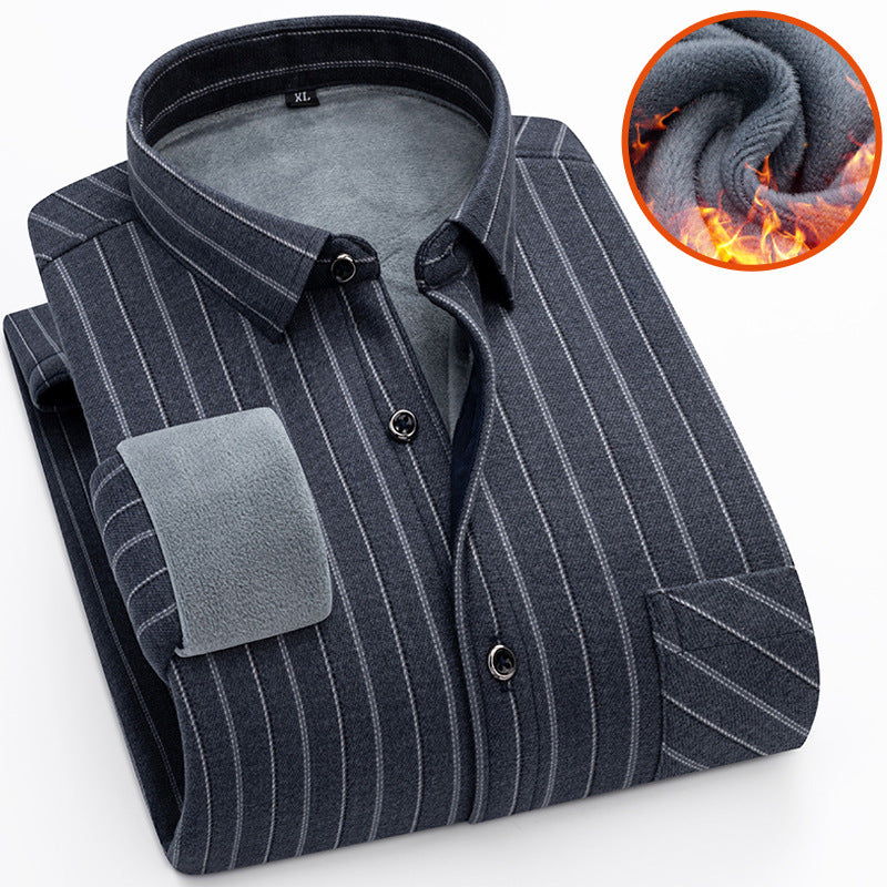 Plaid Fleece Lined Mens Shirt 2025