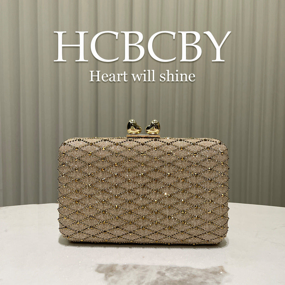 Luxury Rhinestone Box Clutch – Elegant Bridal Evening Bag