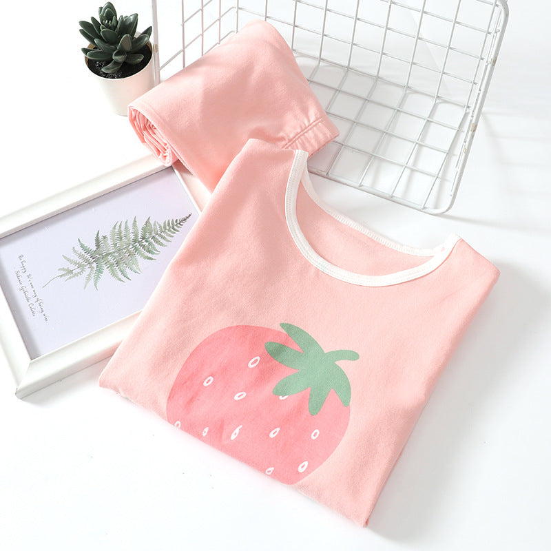 Kids’ Cotton Lycra Pajama Set Boys & Girls Autumn Wear