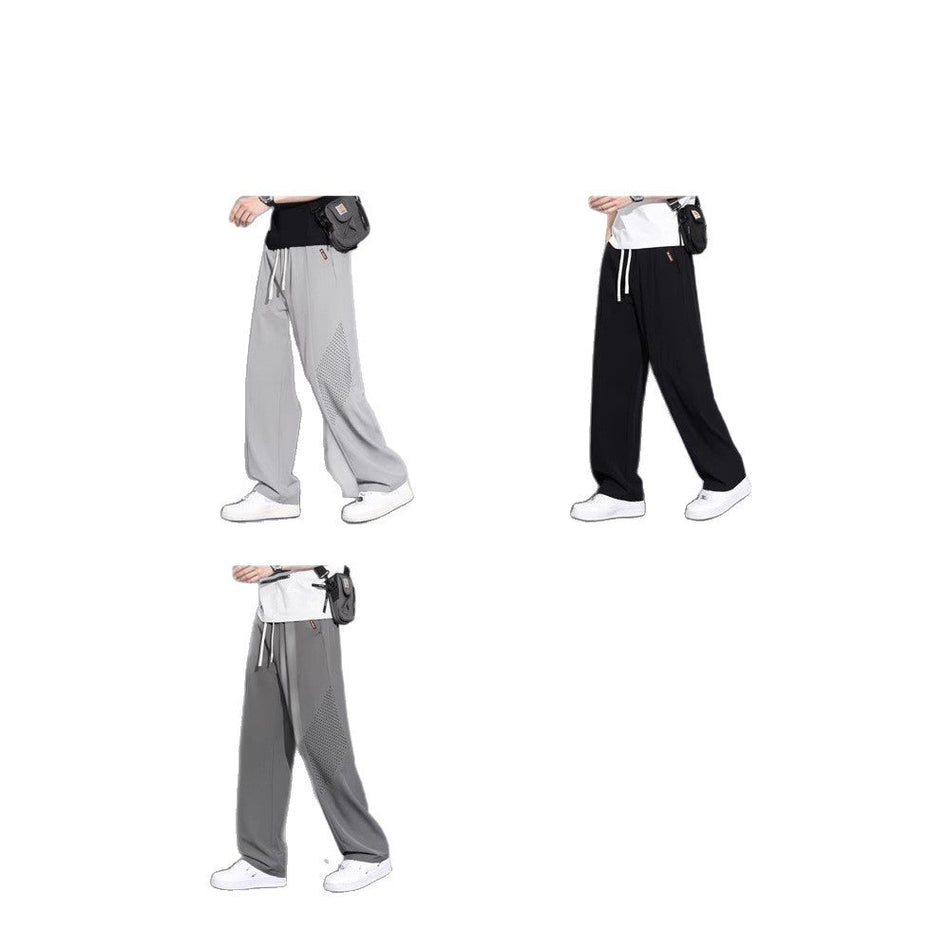 Men’s Ice Silk Summer Sports Pants Quick-Dry Mesh