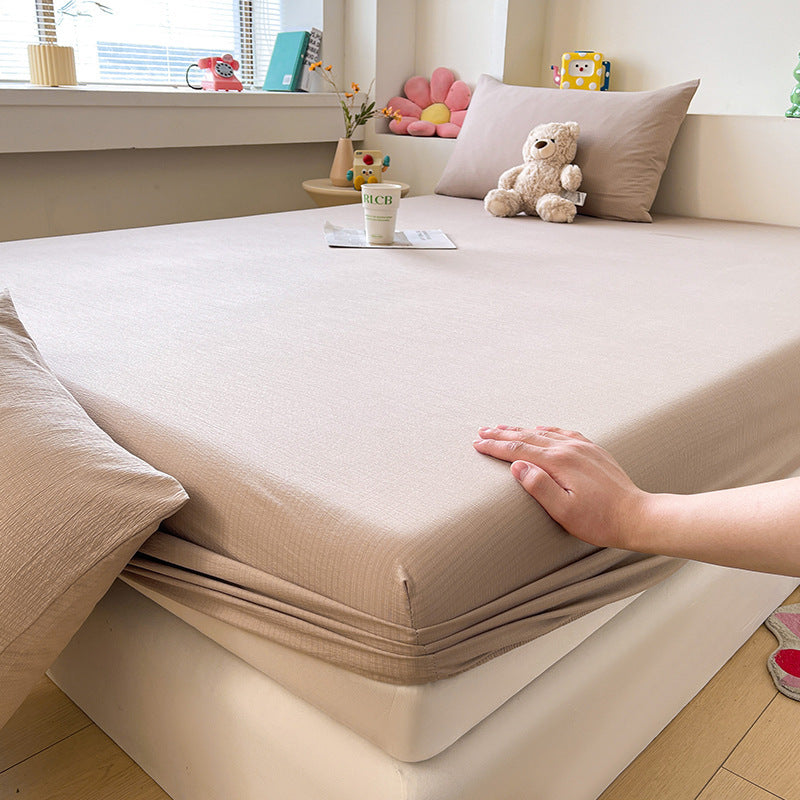 INSTOCK-Cream Floral Cotton Sheet Set & 3pc Soft Washable