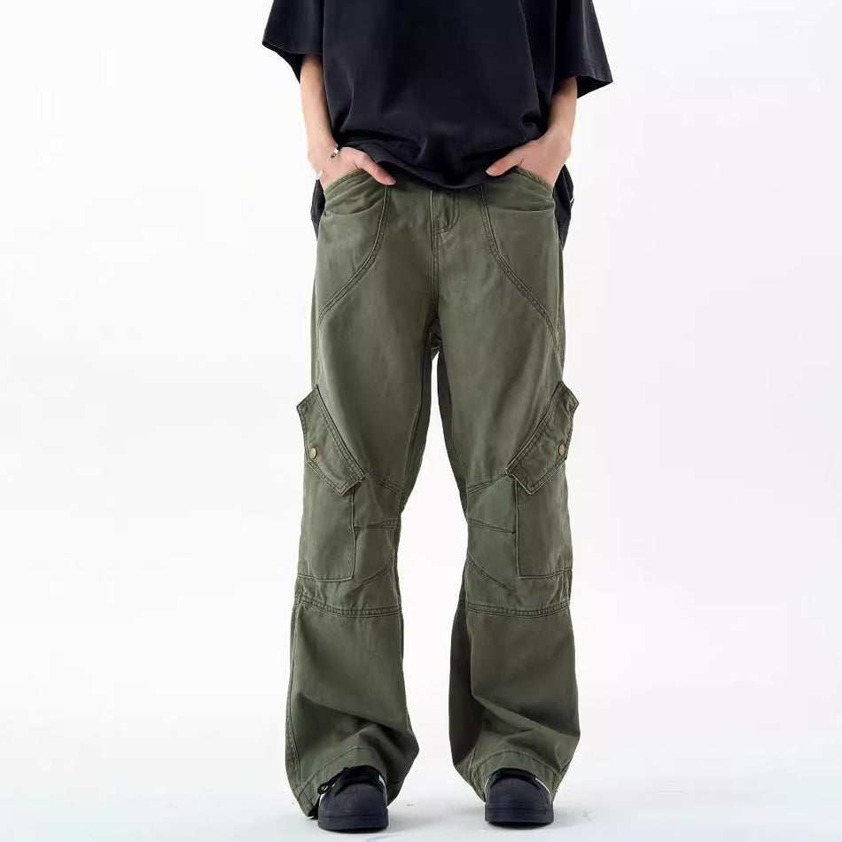 INSTOCK- Heavy Industry Cargo Pants Men’s Multi-Pocket Wide Leg