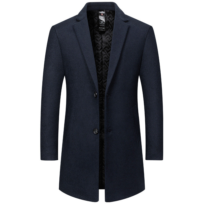 Men’s 2026 Mid-Length Woolen Outerwear Autumn Winter