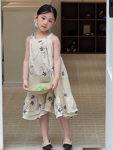 Girls 2026 Jacquard Embroidered Summer Dress – Summer Kids Fashion Nepal | Tudoholic