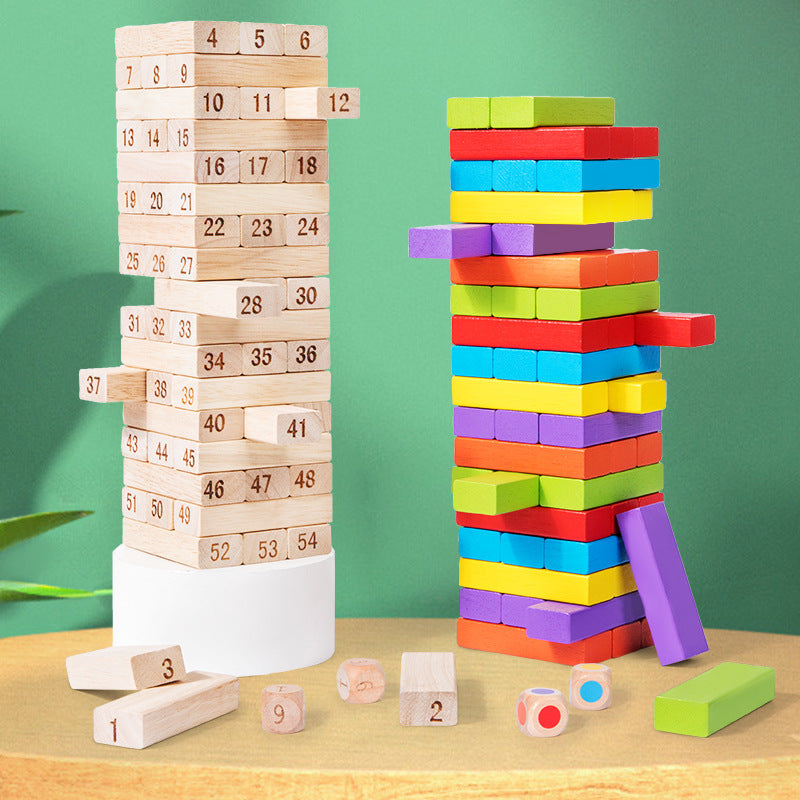 Wooden Educational Jenga | Kids Digital Block Toy Set