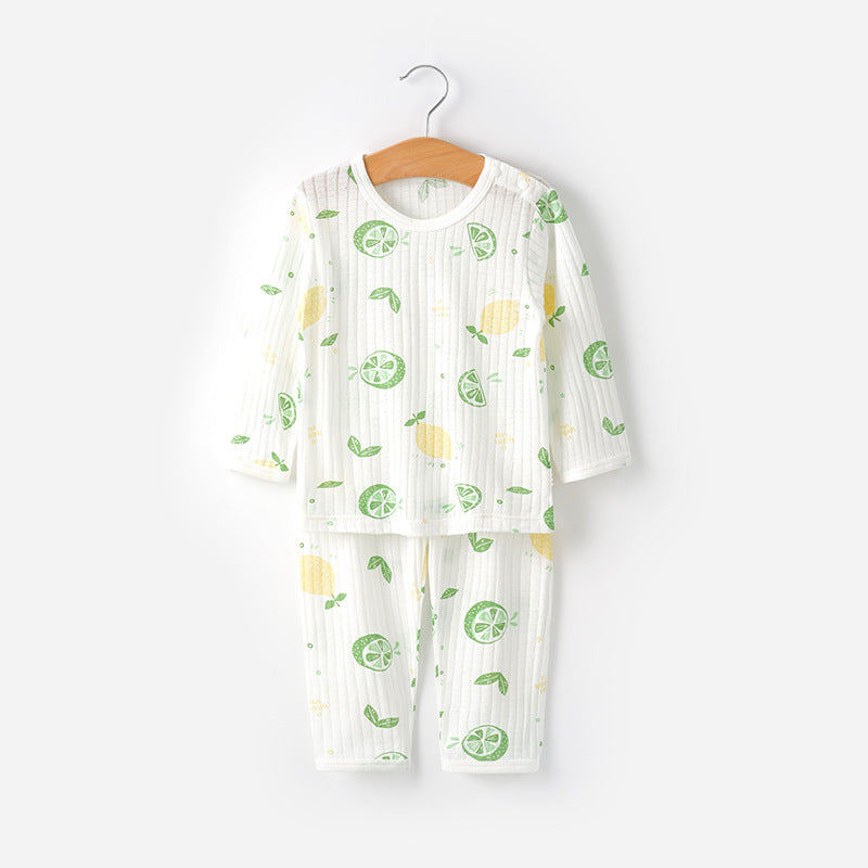Bamboo Fiber Baby Pajamas Summer Set