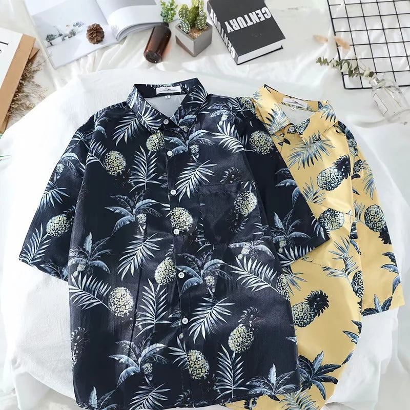 Pineapple Print Beach Shirt | Summer Couple Style Nepal