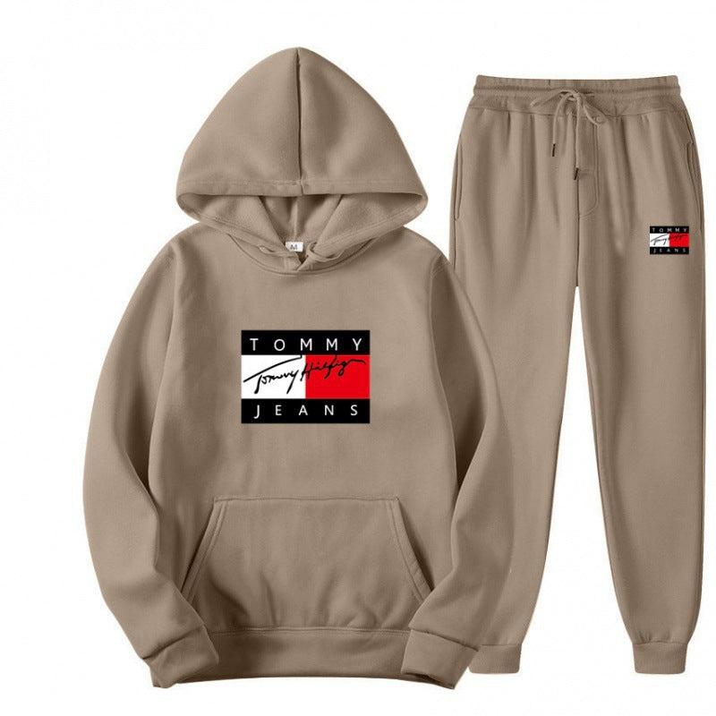 Men's Spring-Autumn Hooded Sportswear Casual Two-Piece Suit