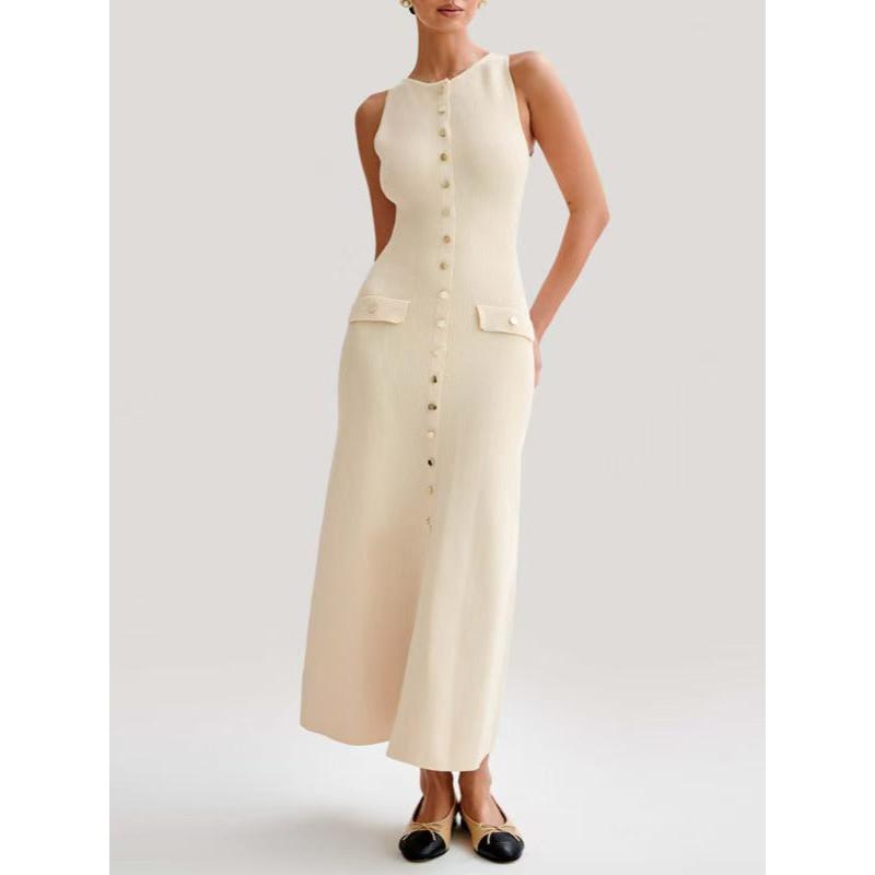 2026 Summer Sleeveless High-Waist Slim Dress