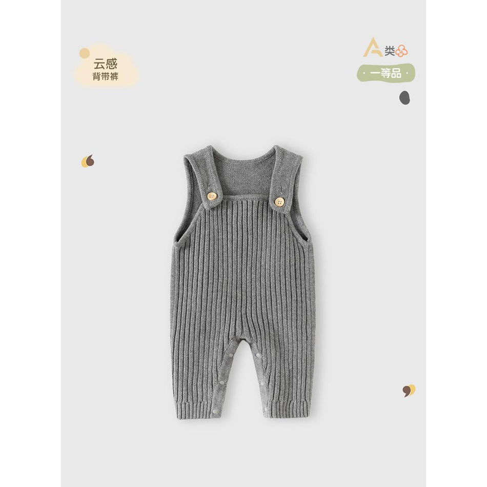 Korean Style Solid Color Pure Cotton Baby Romper Autumn Winter