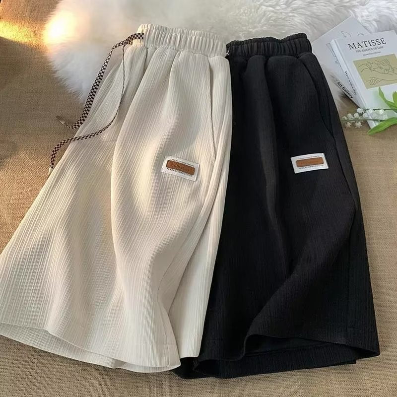 Men’s Summer Ice Silk Loose Casual Basketball Shorts