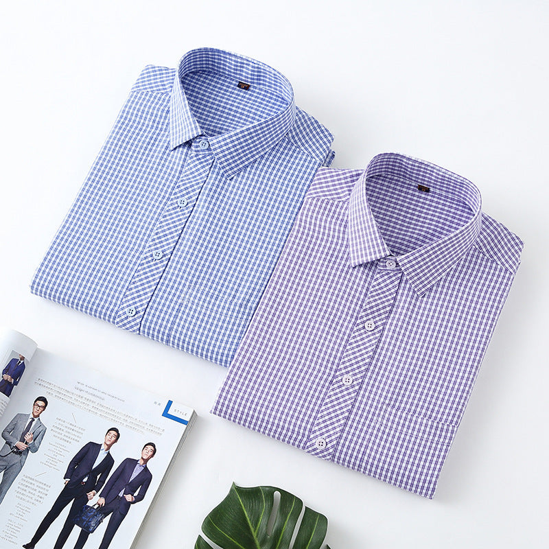 STOCK-Non-Iron Business Shirt for Men – Striped & Casual