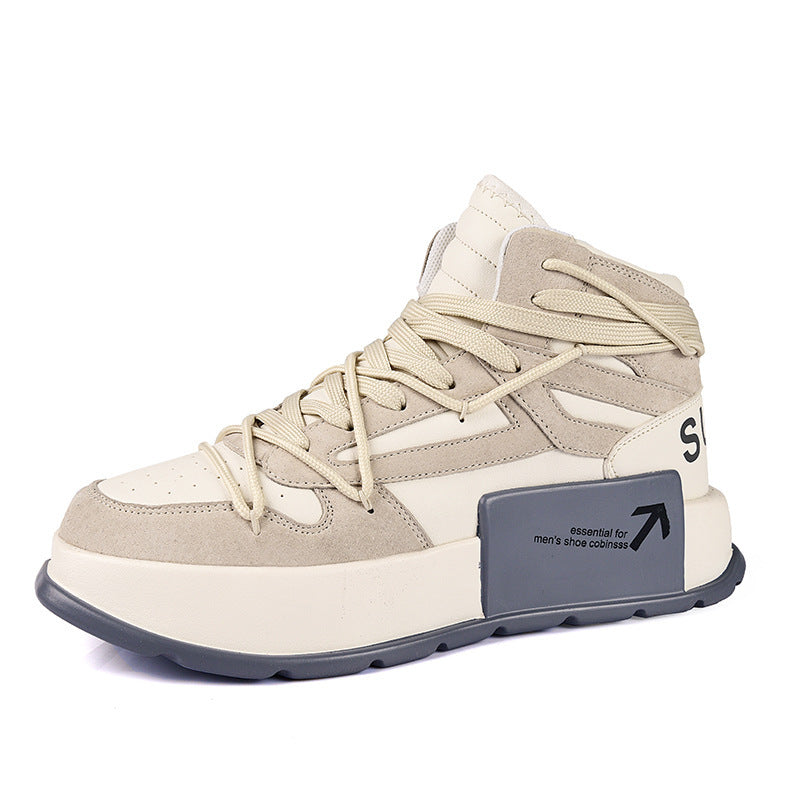 Men’s Harajuku High-Top Sneakers – Platform Casual Sports Shoes