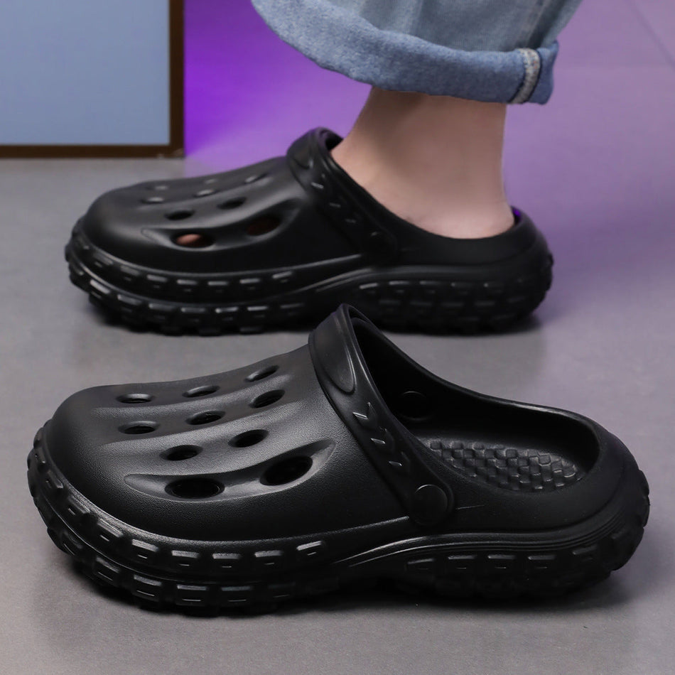 Jialiya 2026 Men’s Non-Slip Summer Outdoor Croc Beach Slippers