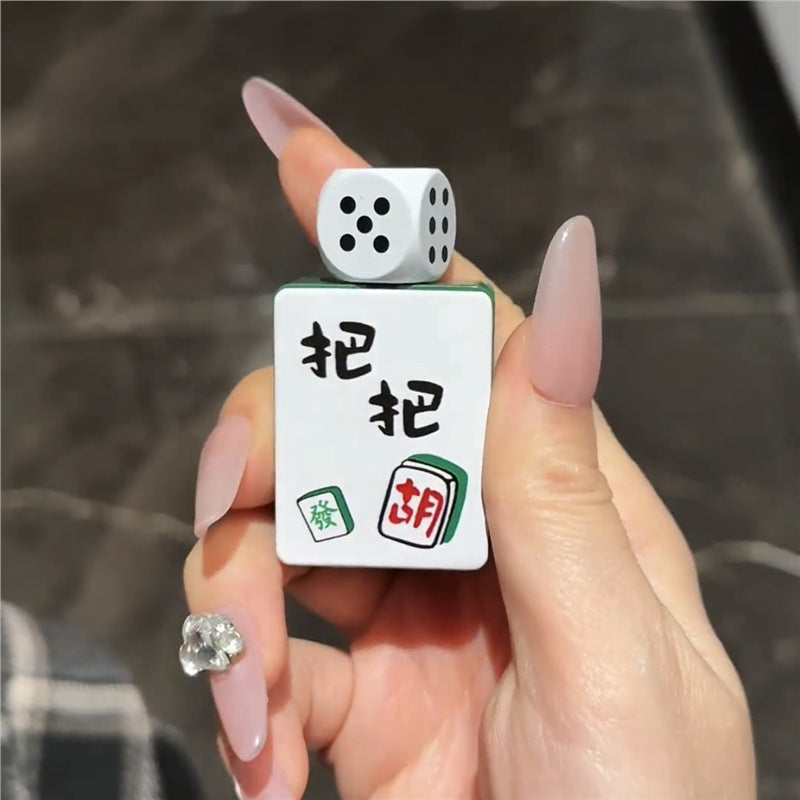Rotating Dice Mahjong Windproof Lighter – Creative Gift