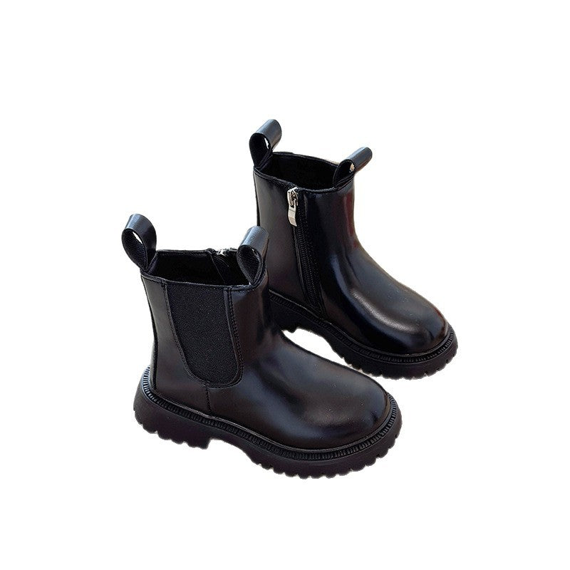 British Style Kids Retro Boots Thick Sole Spring & Autumn