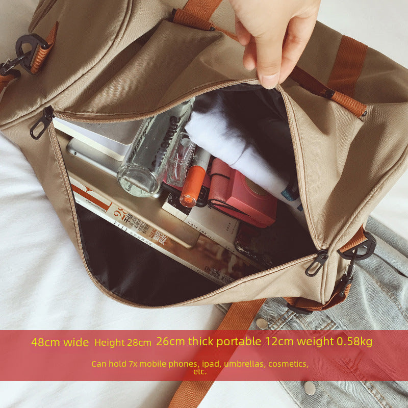 Printed Travel & Fitness Bag – Trendy Logo Handbag