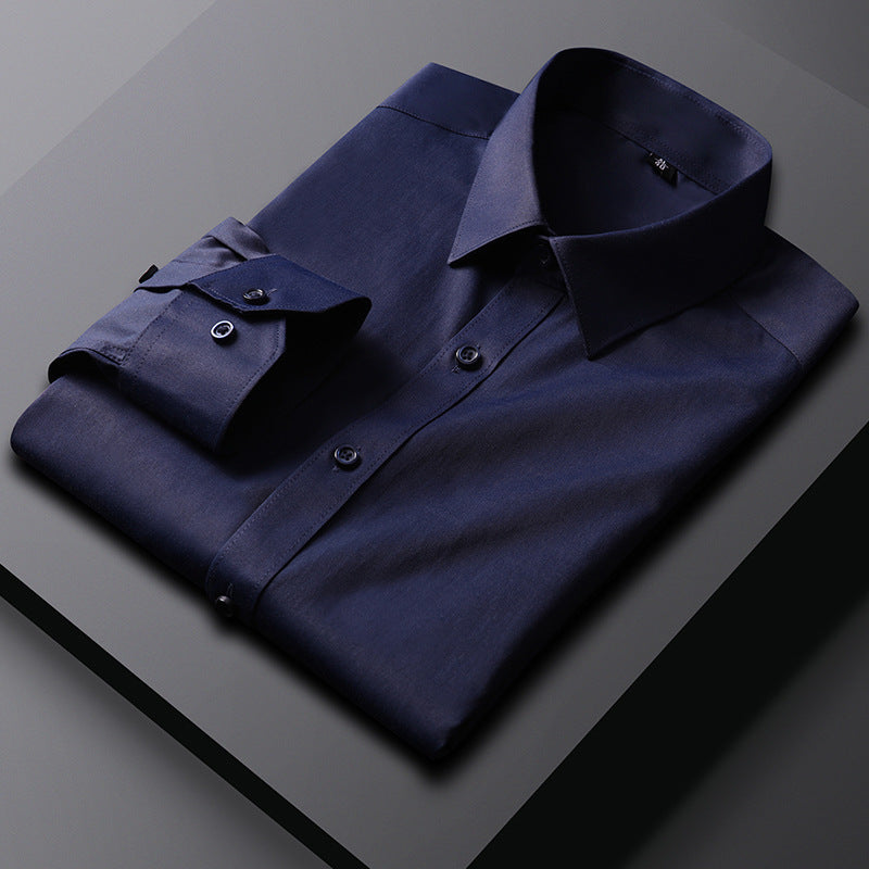 Men's Breathable Cotton Blend Business Shirt Short Sleeve