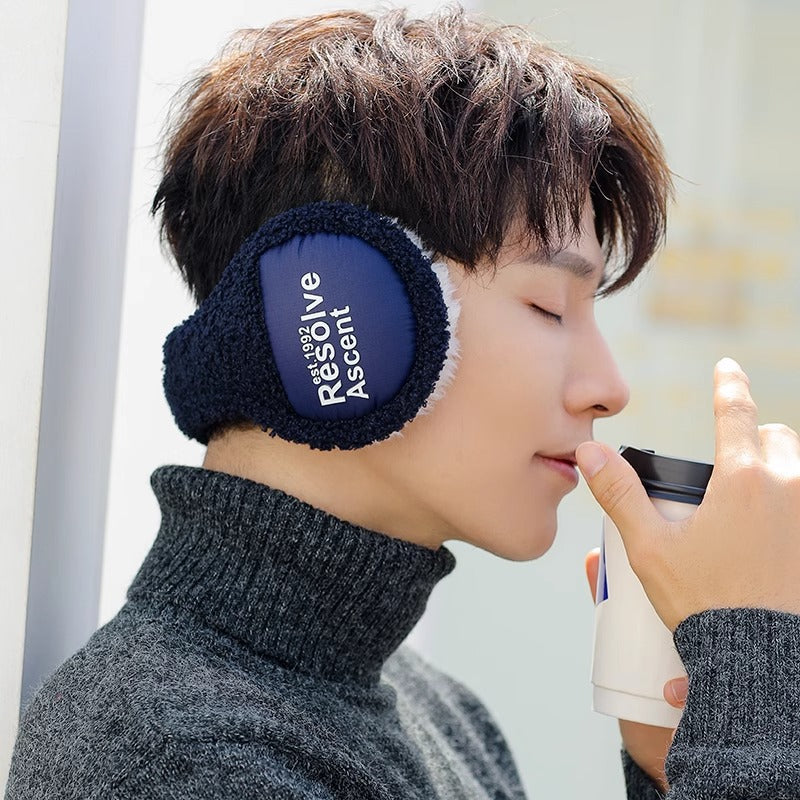 Men’s Fleece-Lined Winter Earmuffs Thick Cold-Proof