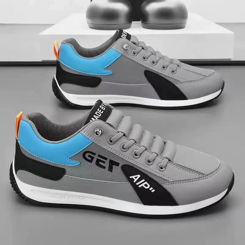 STOCK-2024 Summer Men’s Leather Breathable Casual Sneakers