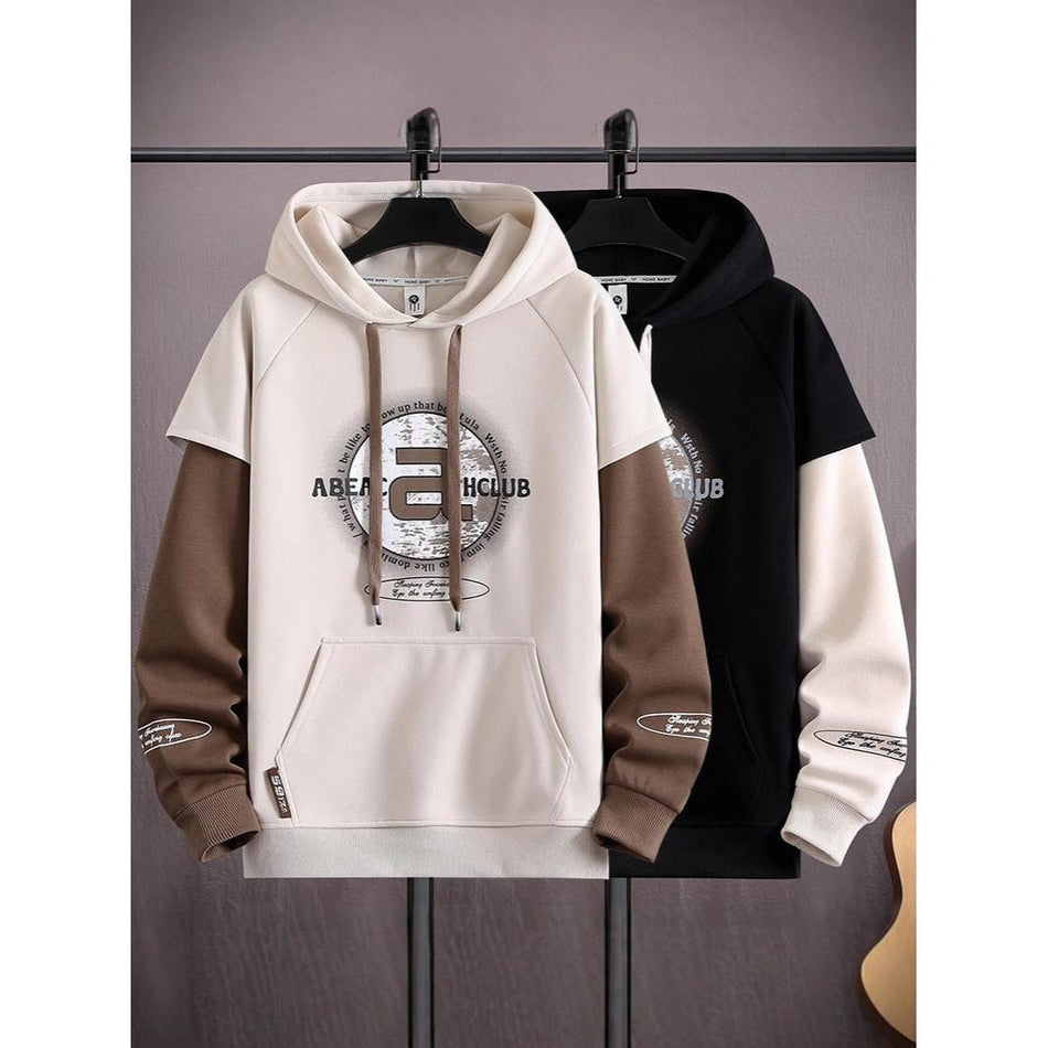 Boys’ 2025 Hoodie – Loose Fake Two-Piece Spring Jacket