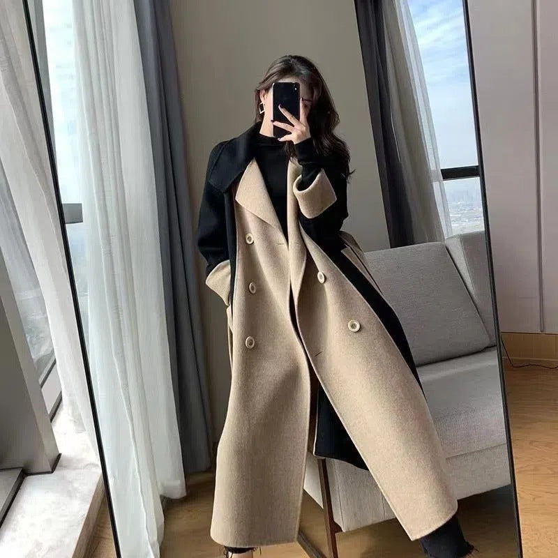 Winter Slim Wool Coat Double-Sided Velvet Style