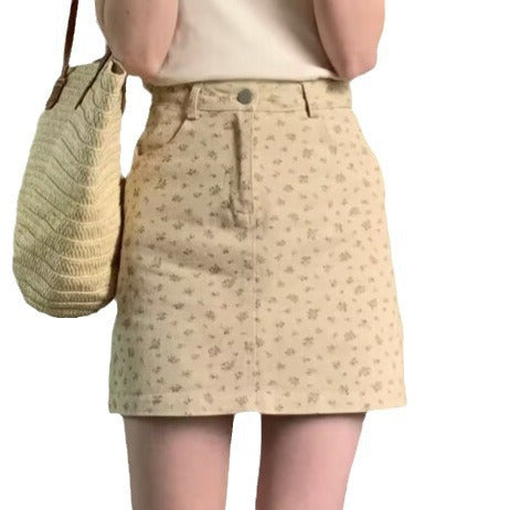 Women's Plus Size High-Waisted A-Line Denim Mini Skirt