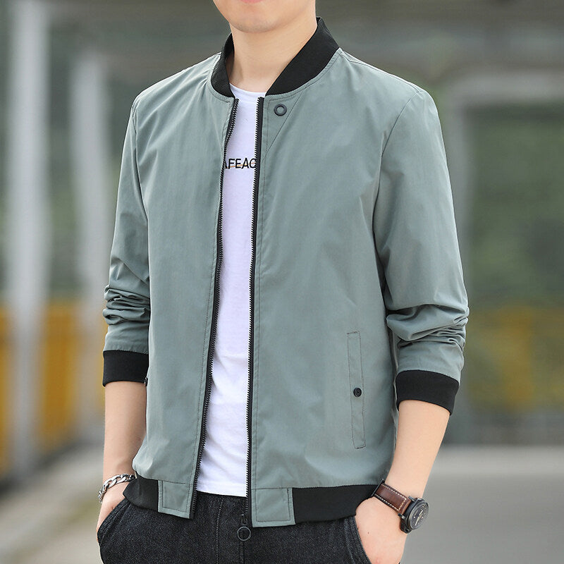 INSTOCK-Men's Trendy Autumn Jacket  Casual Baseball Collar Top