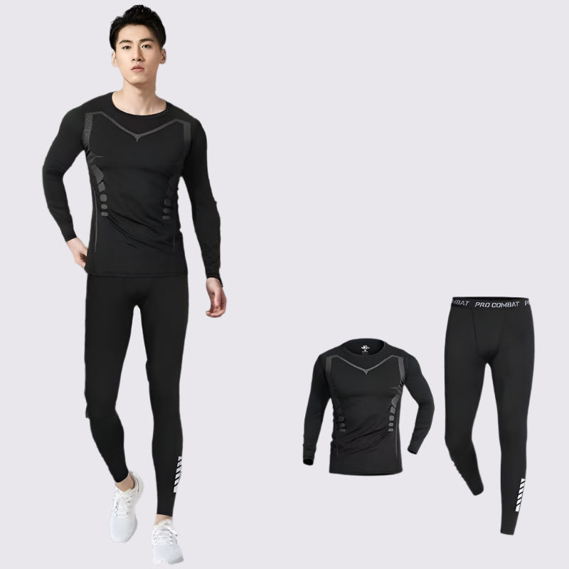 INSTOCK-Men's Quick-Dry Fitness Suit – Elastic & Breathable Set