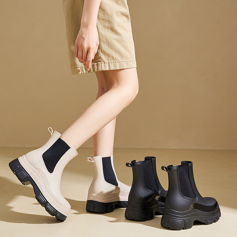 Women’s Waterproof Chelsea Rain Boots Non-Slip