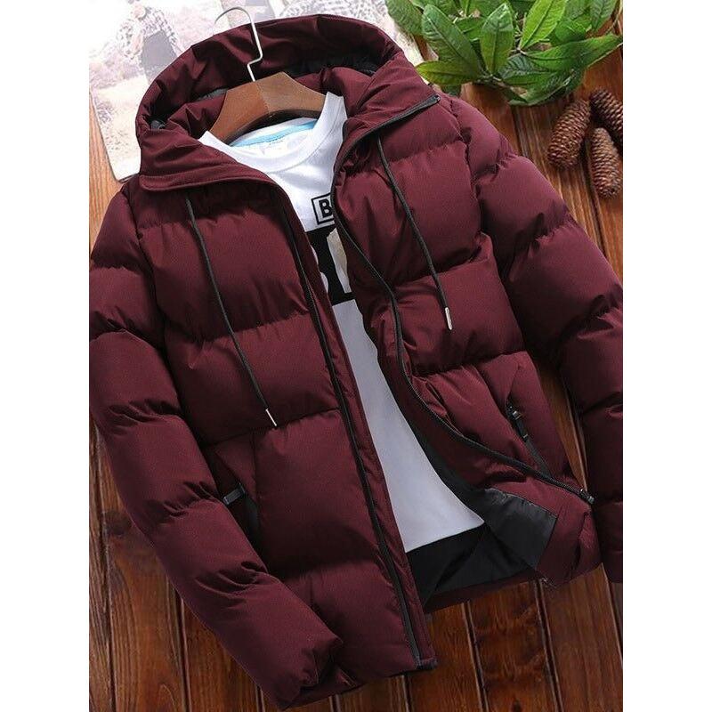 Men’s Hooded Thickened Cotton-Padded Coat Autumn Winter Plus