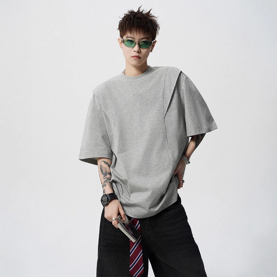 Men’s Deconstructed Loose T-Shirt – Summer High Street Style 2025