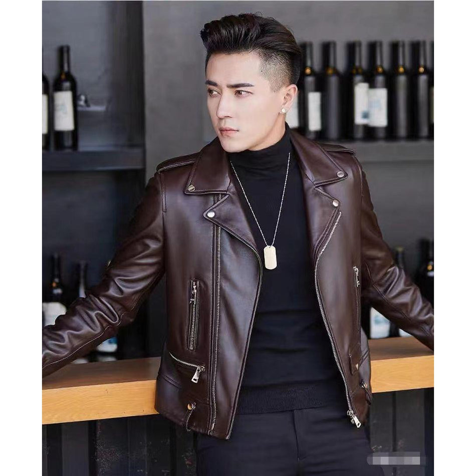 Steel Seal PU Leather Jacket Men | Spring Autumn Motorcycle Style