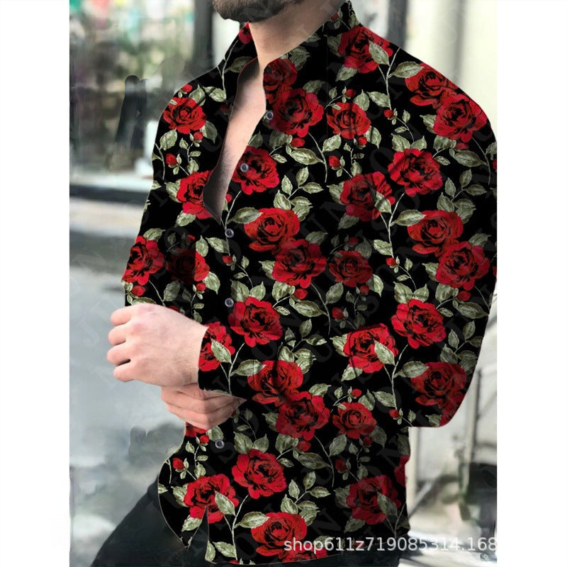 Floral Beach Shirt – Long Sleeve Hawaiian Vibes