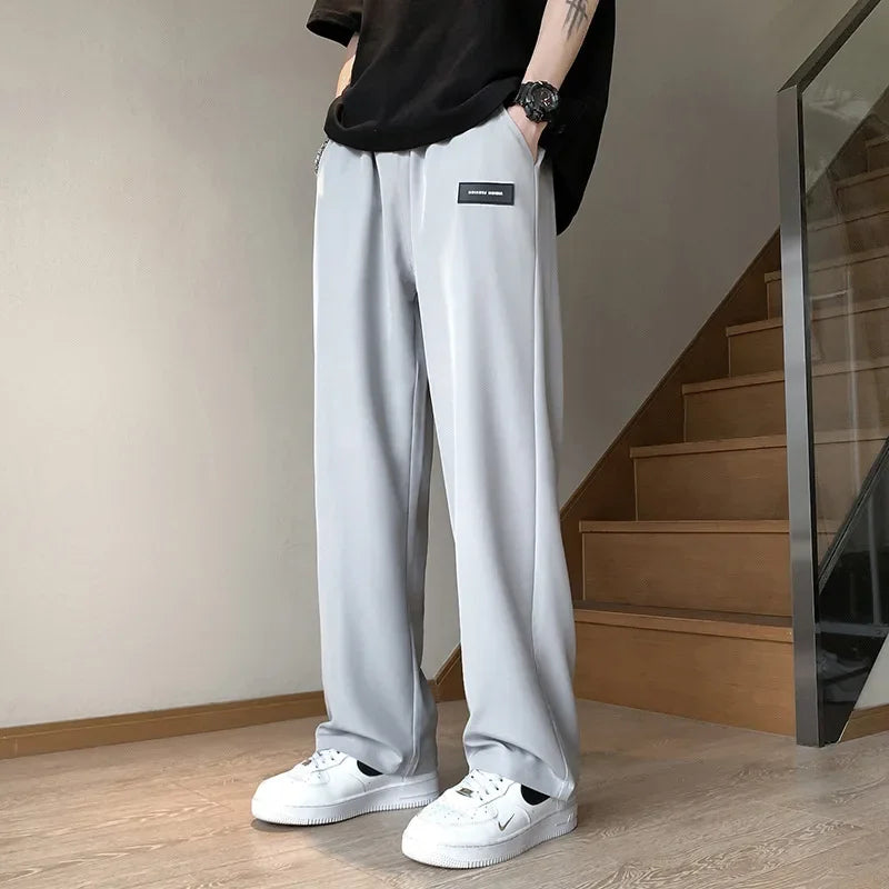 Ice Silk Wide-Leg Pants – Quick-Dry Summer Style