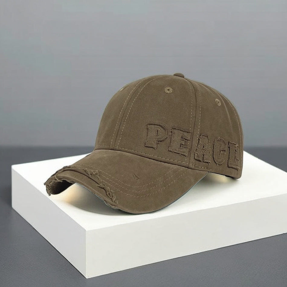 Widened Brim Retro Baseball Cap