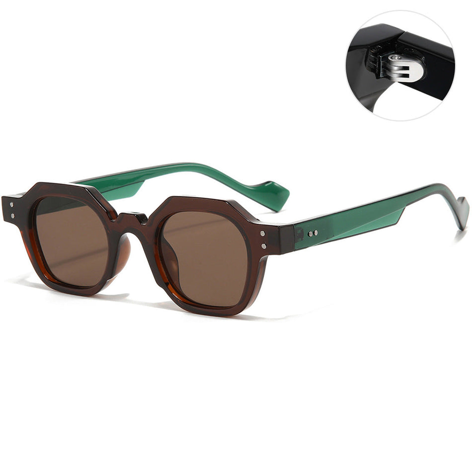 STOCK-Retro Polygon Street Sunglasses – Unisex Small Frame