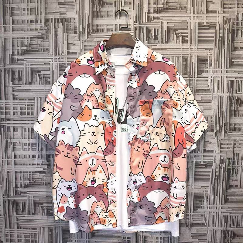 Plus-Size Printed Beach Shirt – Quick Dry Summer Top