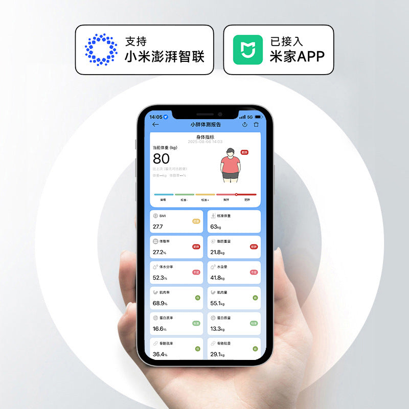 Intelligent Home Body Fat Scale Connected to Mijia App